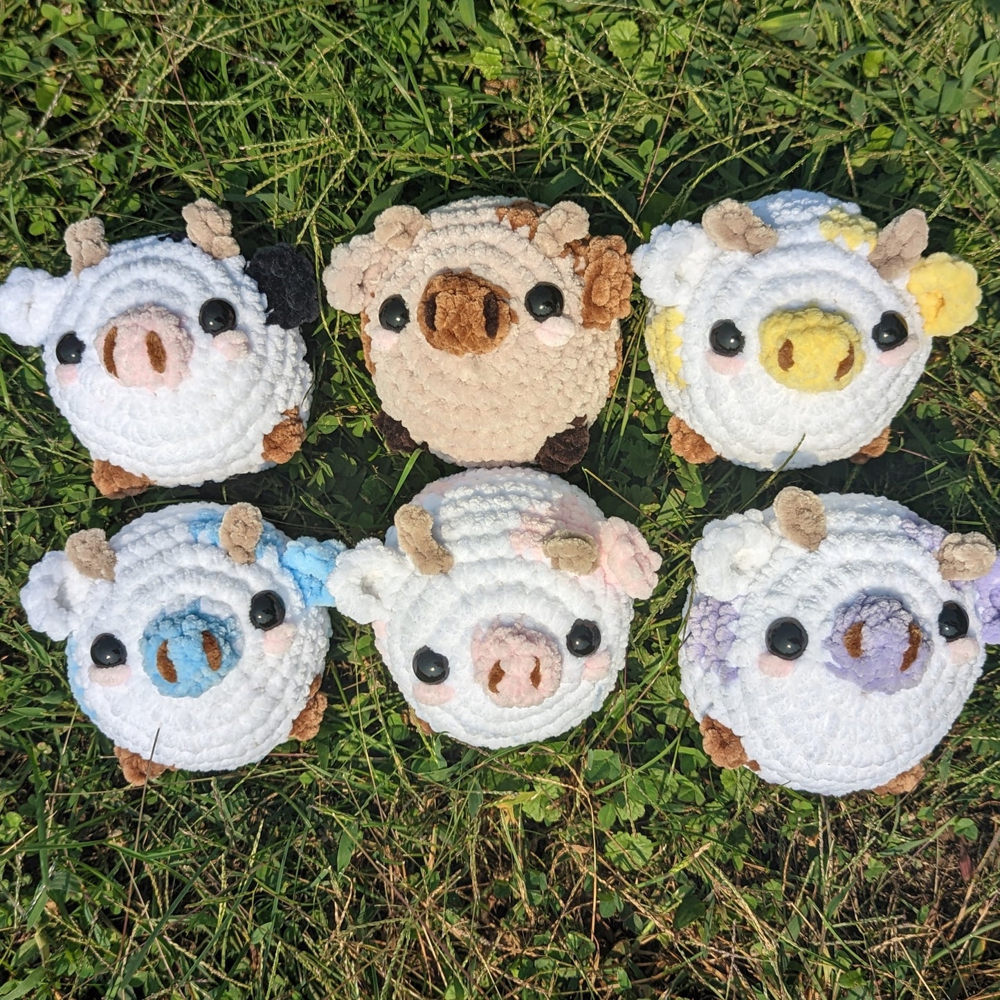 Classic Chubby Cow Stress Ball Crochet Plushie