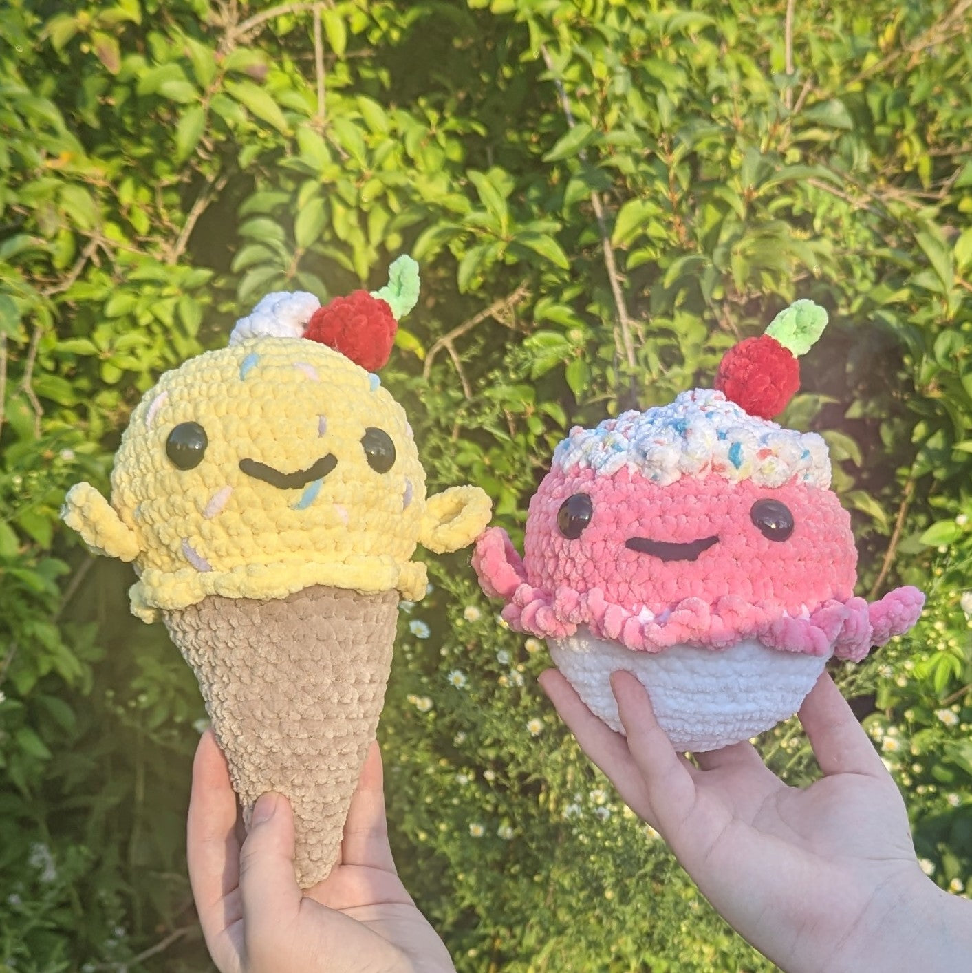 Patrón de crochet de helado y cupcake de ballena de postre 2 en 1 // ARTÍCULO NO FÍSICO