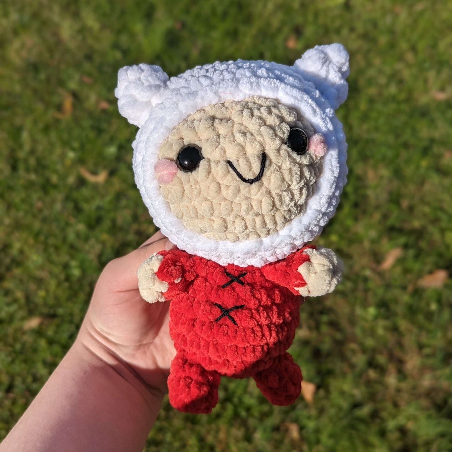 HECHO A PEDIDO Finn el Humano Chibi Estilo Crochet Plushie // Clásico, Pijama o Buff Baby Finn