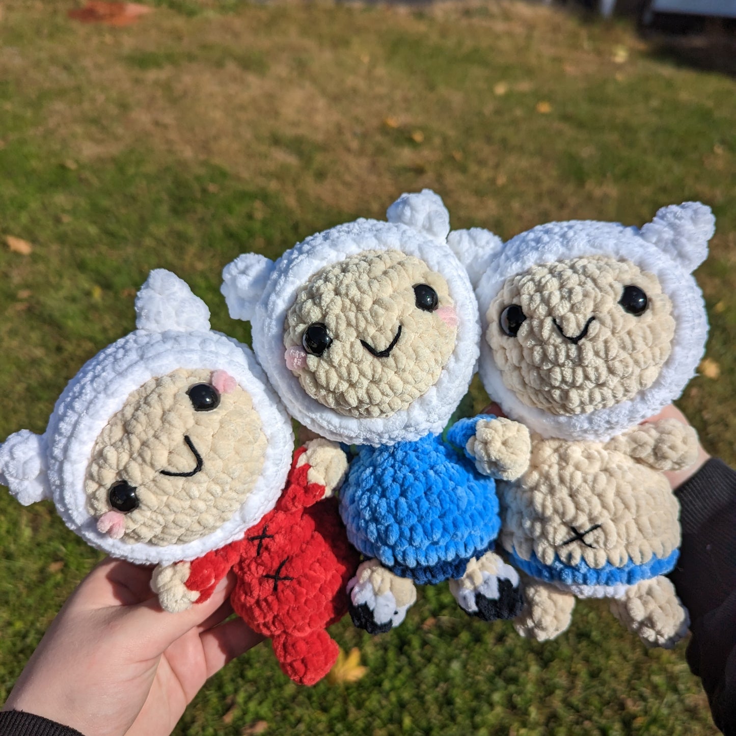 HECHO A PEDIDO Finn el Humano Chibi Estilo Crochet Plushie // Clásico, Pijama o Buff Baby Finn