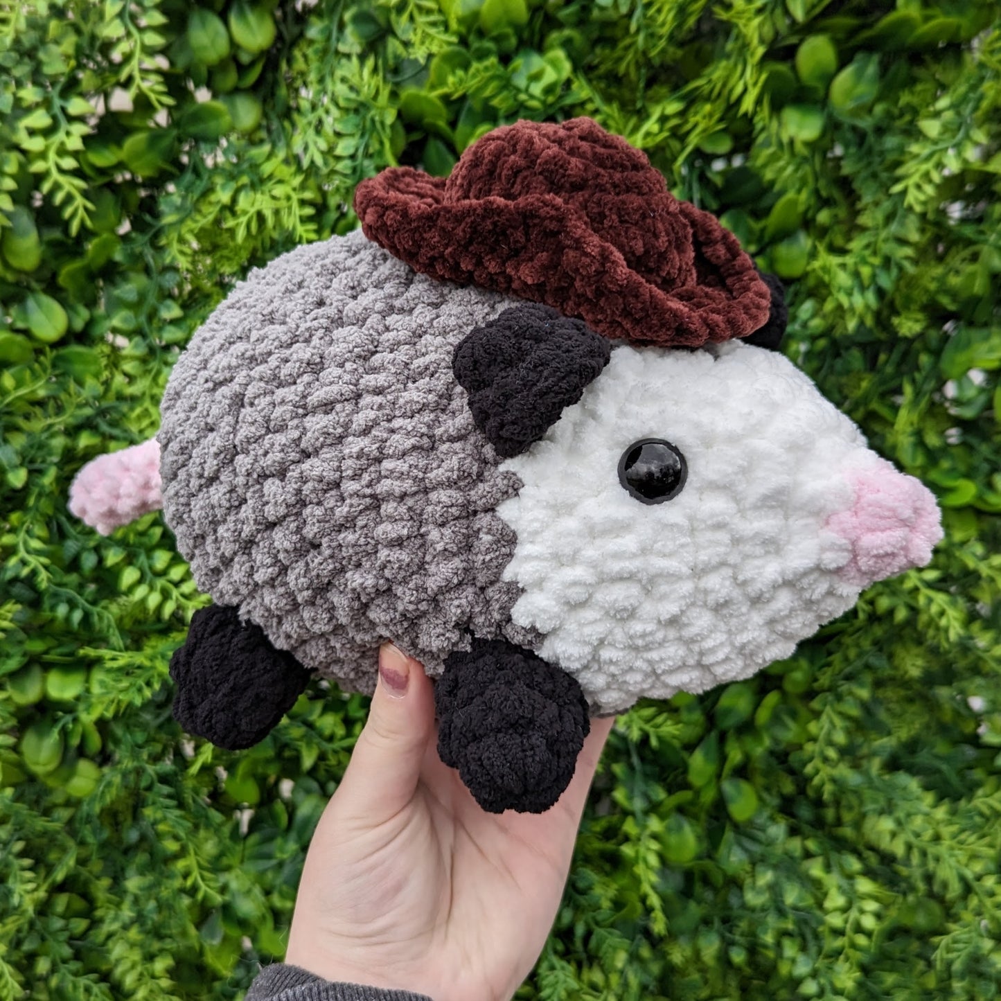 MADE TO ORDER Cowboy or Plain Opossum Crochet Plushie