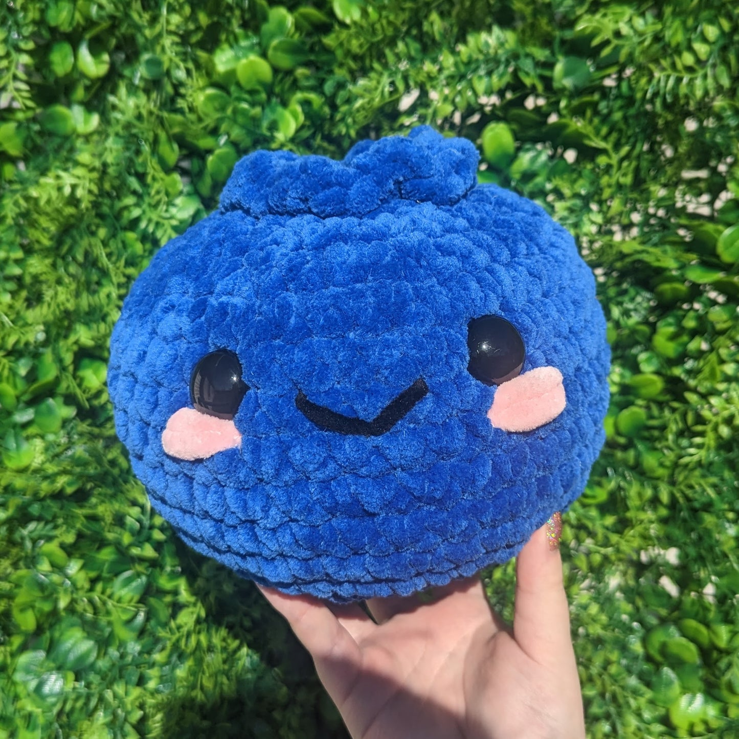 MADE TO ORDER Jumbo Blueberry Crochet Plushie