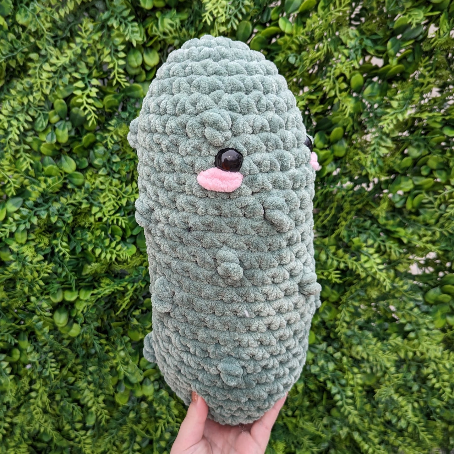 Jumbo Pickle Crochet Plushie