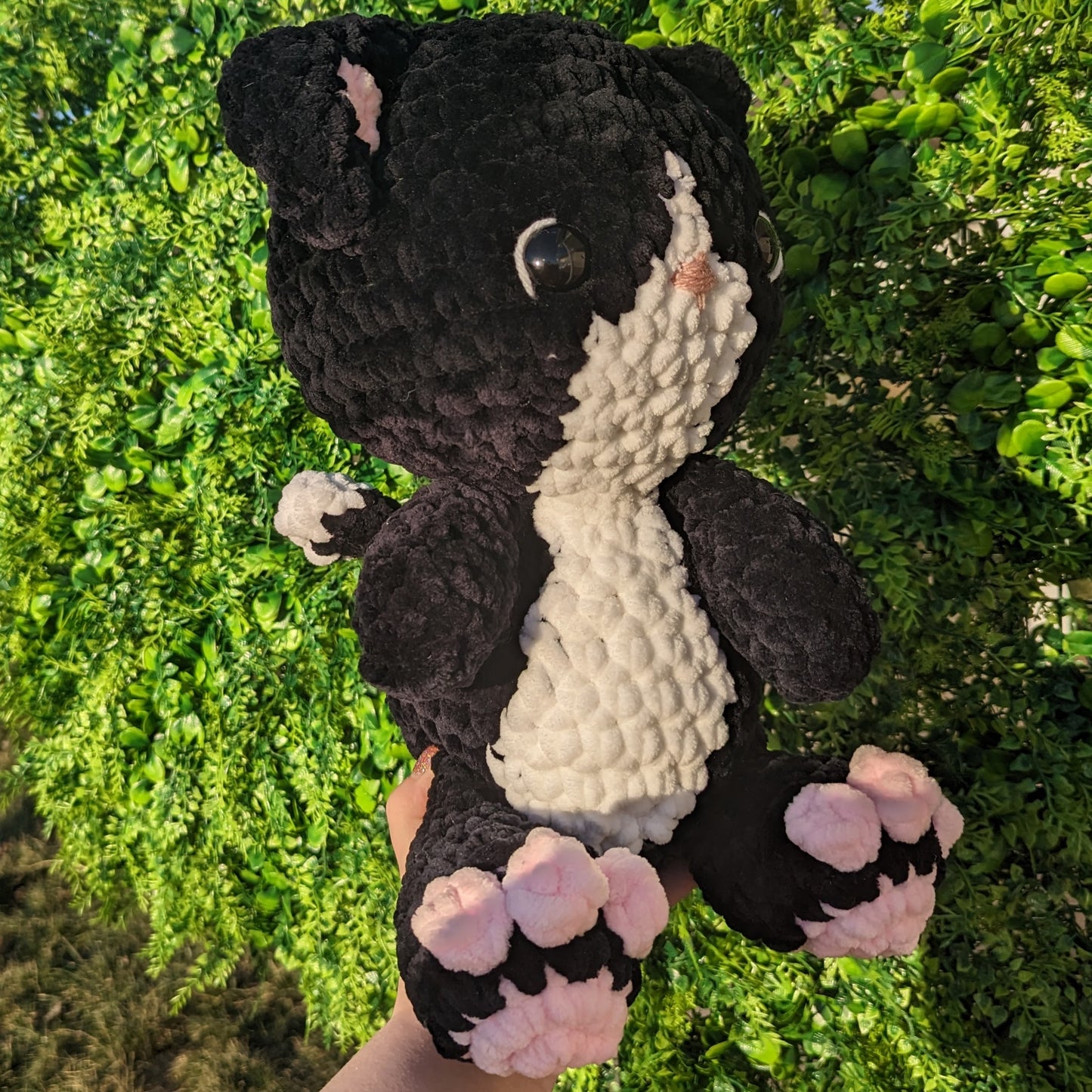 Tuxedo Black and White Cat Crochet Pattern // NOT A PHYSICAL ITEM