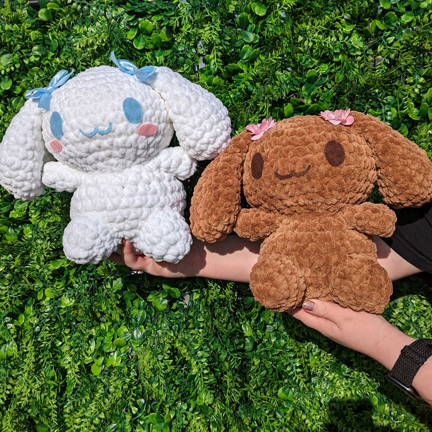 MADE TO ORDER Jumbo Kawaii Japanese Brown Puppy Dog Bunny Crochet Plushie