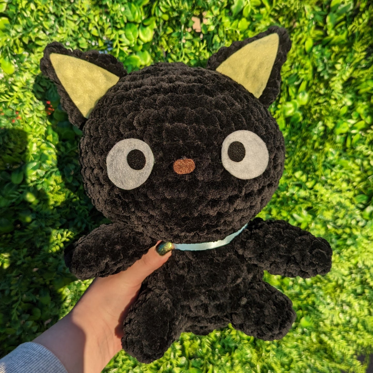 HECHO A PEDIDO Jumbo Kawaii Japonés Negro Kitty Cat Crochet Plushie