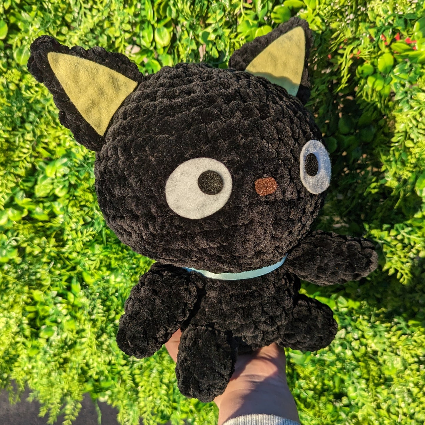 HECHO A PEDIDO Jumbo Kawaii Japonés Negro Kitty Cat Crochet Plushie