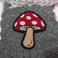 MADE TO ORDER Jumbo White Mushroom Bunny Crochet Plushie (removable hat & overalls)