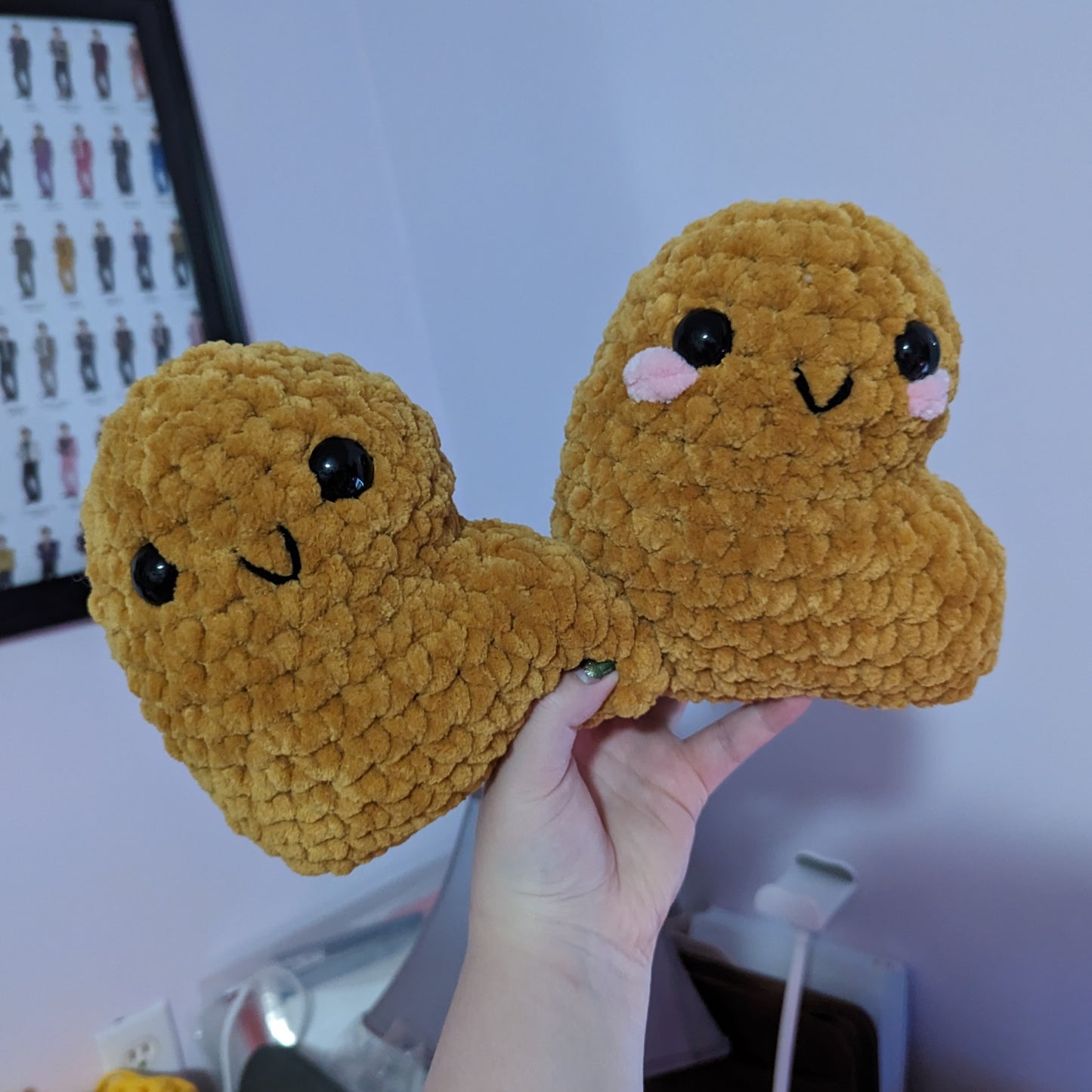 Jumbo Chicken Nugget Crochet Plushie