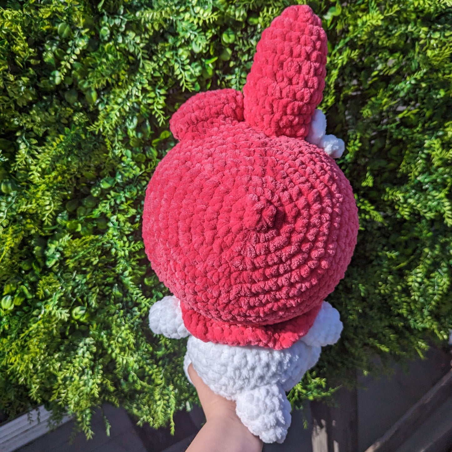 Jumbo Kawaii Japanese White & Pink Rabbit Bunny Crochet Plushie