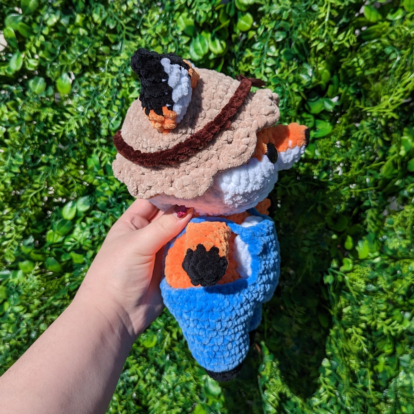 Farmer Fox in Overalls Crochet Pattern // NOT PHYSICAL ITEM