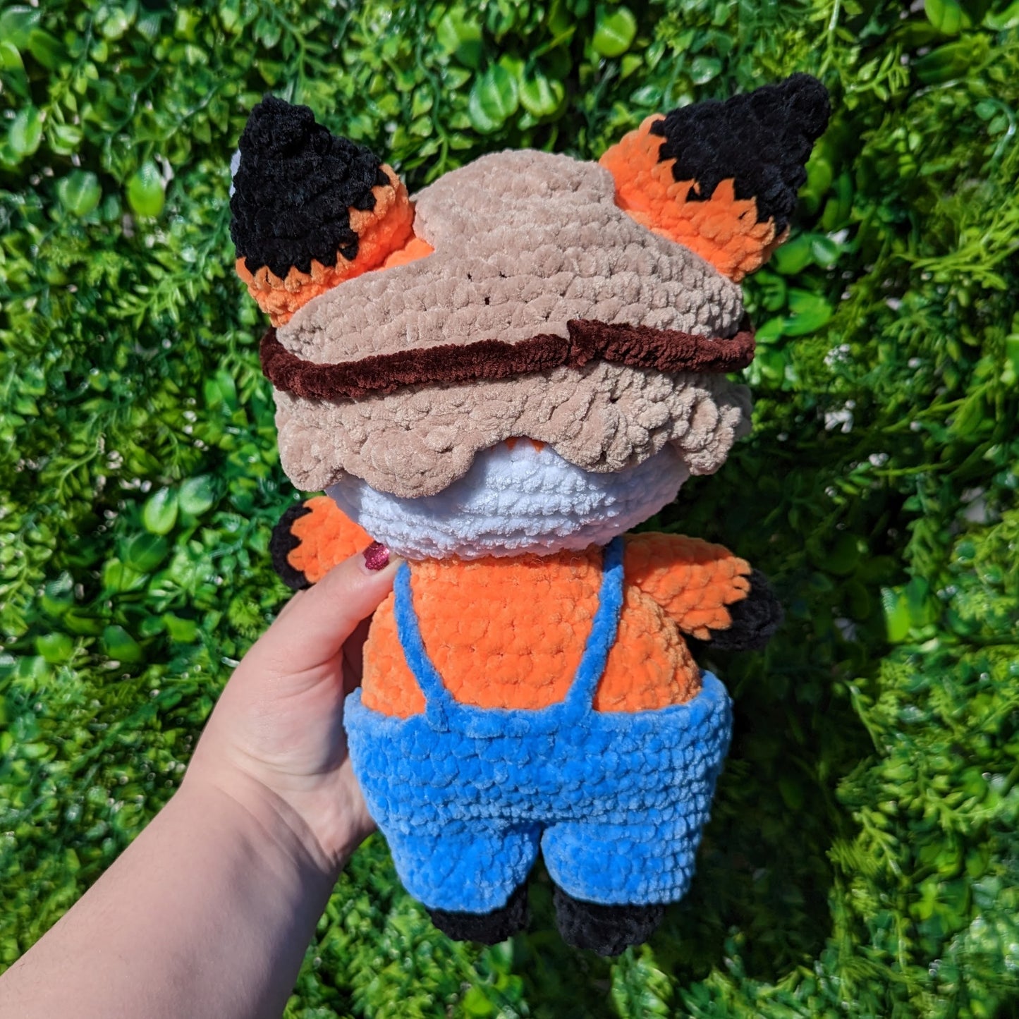 Farmer Fox in Overalls Crochet Pattern // NOT PHYSICAL ITEM