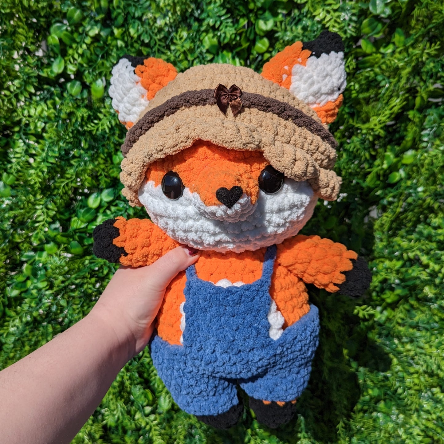 Farmer Fox in Overalls Crochet Pattern // NOT PHYSICAL ITEM