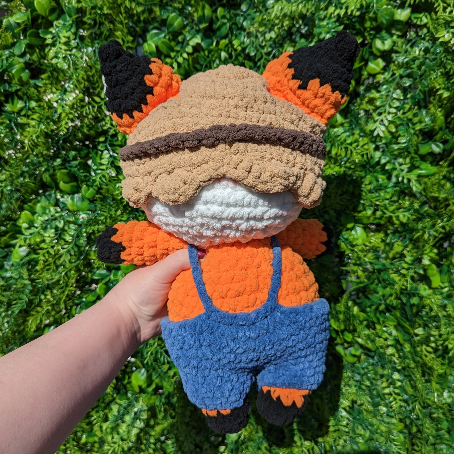 Farmer Fox in Overalls Crochet Pattern // NOT PHYSICAL ITEM