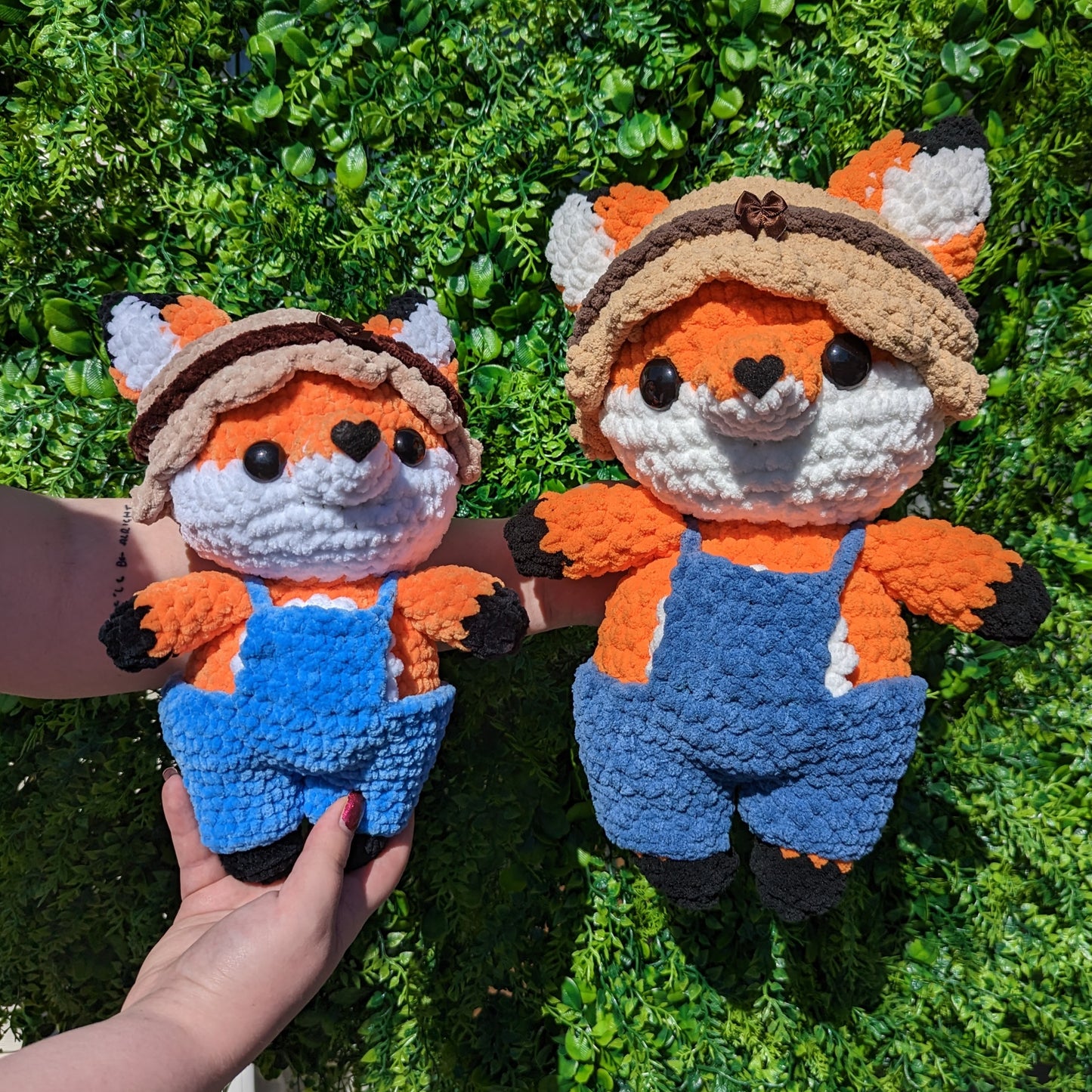 Farmer Fox in Overalls Crochet Pattern // NOT PHYSICAL ITEM