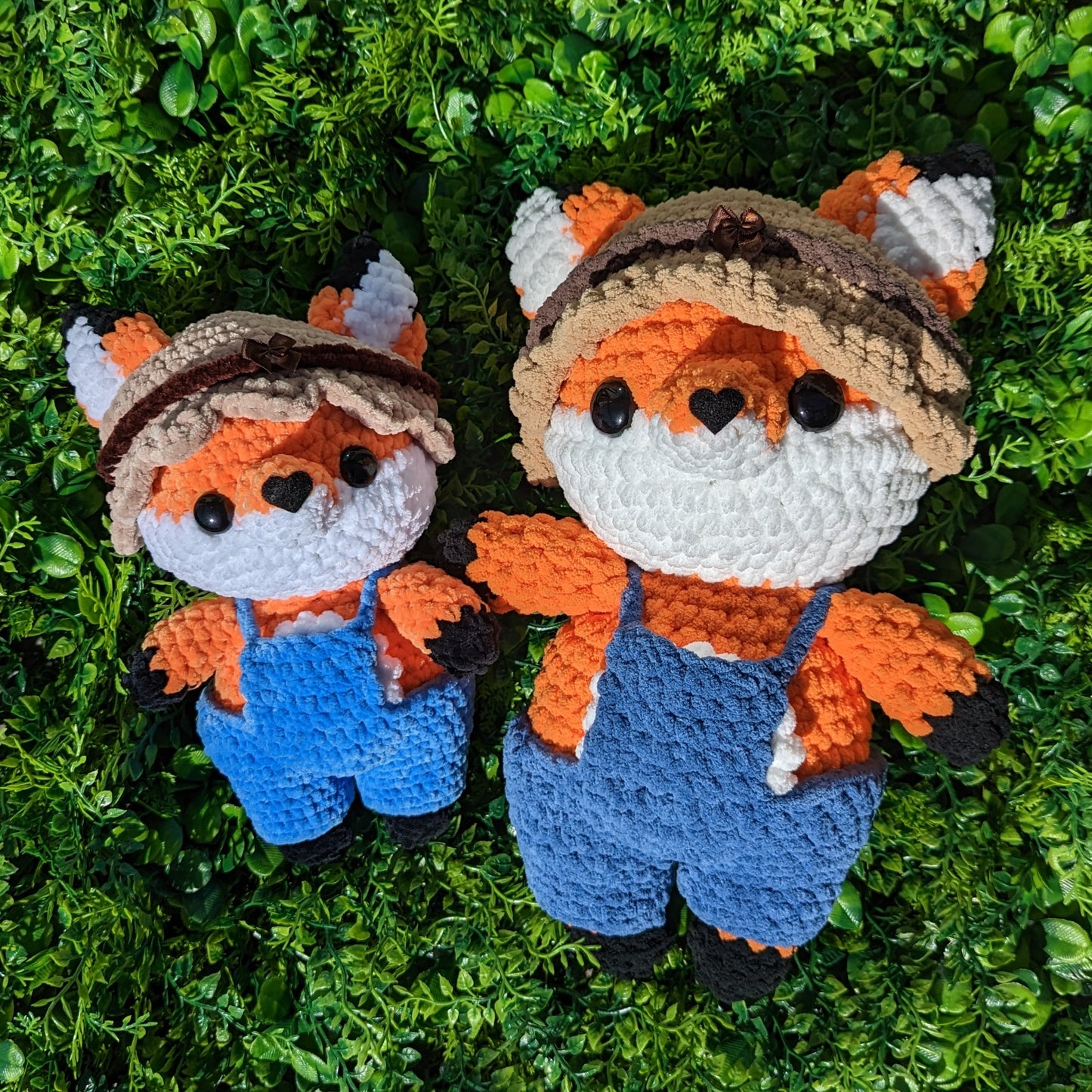 Farmer Fox in Overalls Crochet Pattern // NOT PHYSICAL ITEM