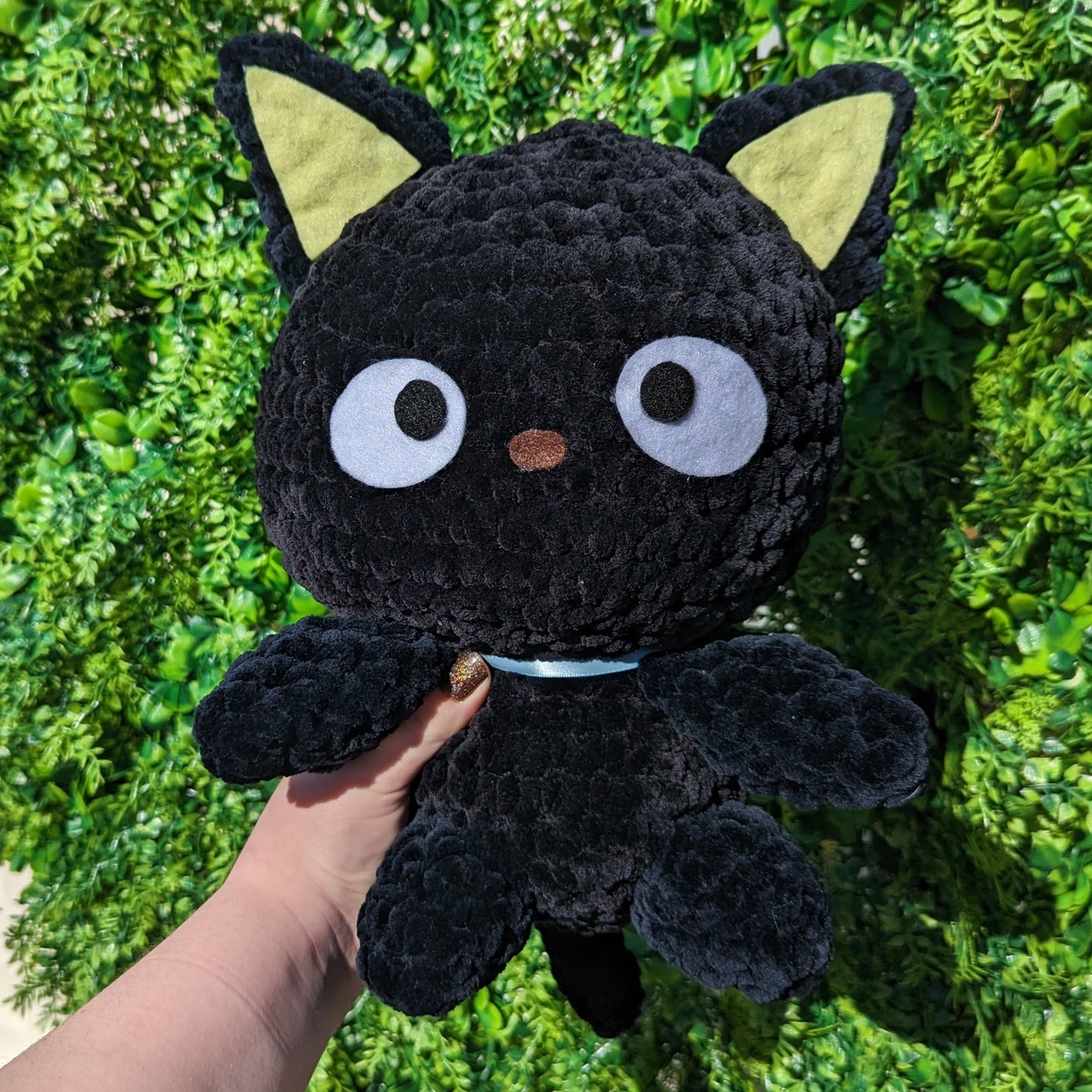 HECHO A PEDIDO Jumbo Kawaii Japonés Negro Kitty Cat Crochet Plushie