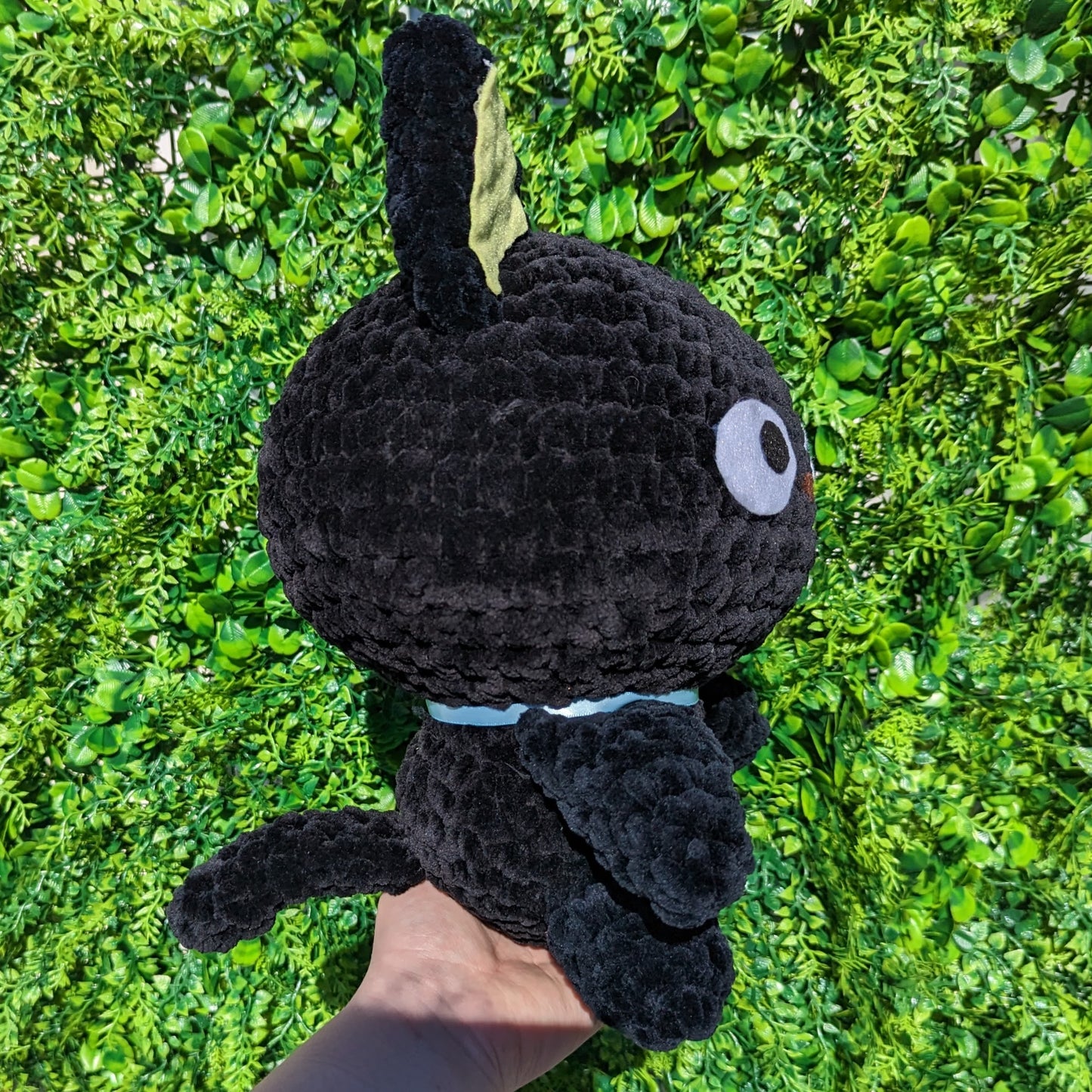 HECHO A PEDIDO Jumbo Kawaii Japonés Negro Kitty Cat Crochet Plushie
