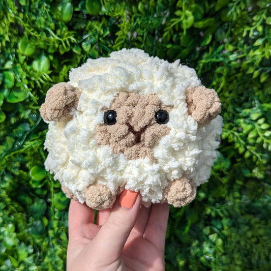 MADE TO ORDER Jumbo Fuzzy Fluffy Baby Sheep Puff Crochet Plushie