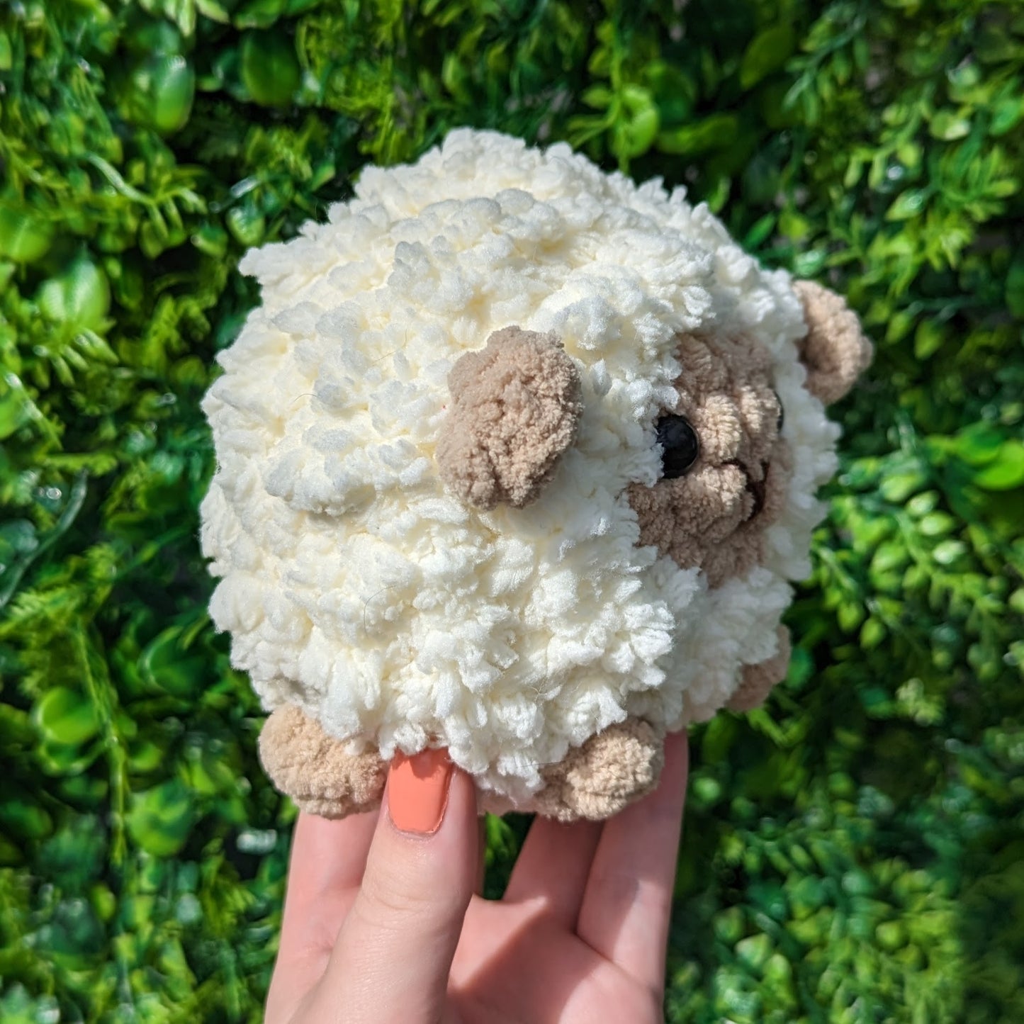 Fuzzy Fluffy Baby Sheep Puff Crochet Plushie
