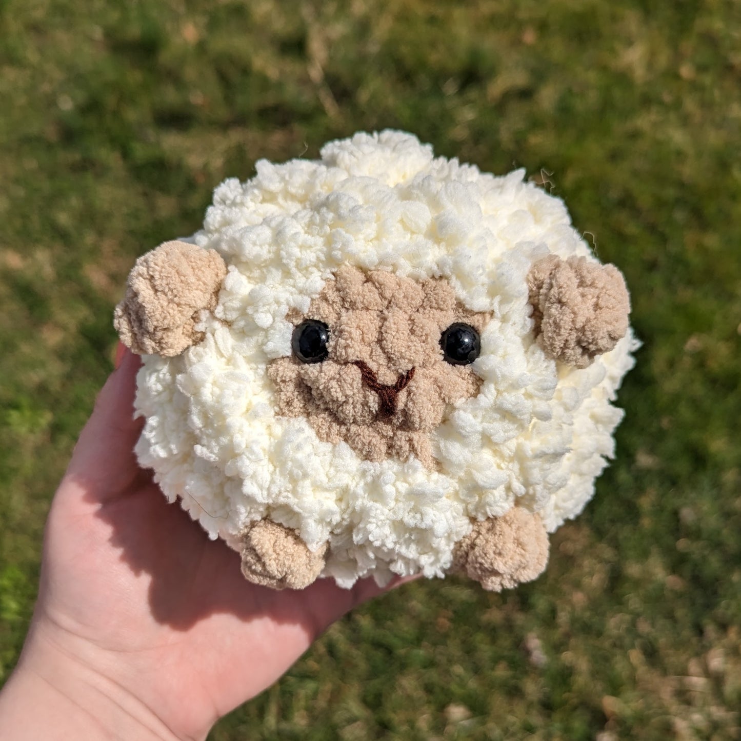 Fuzzy Fluffy Baby Sheep Puff Crochet Plushie