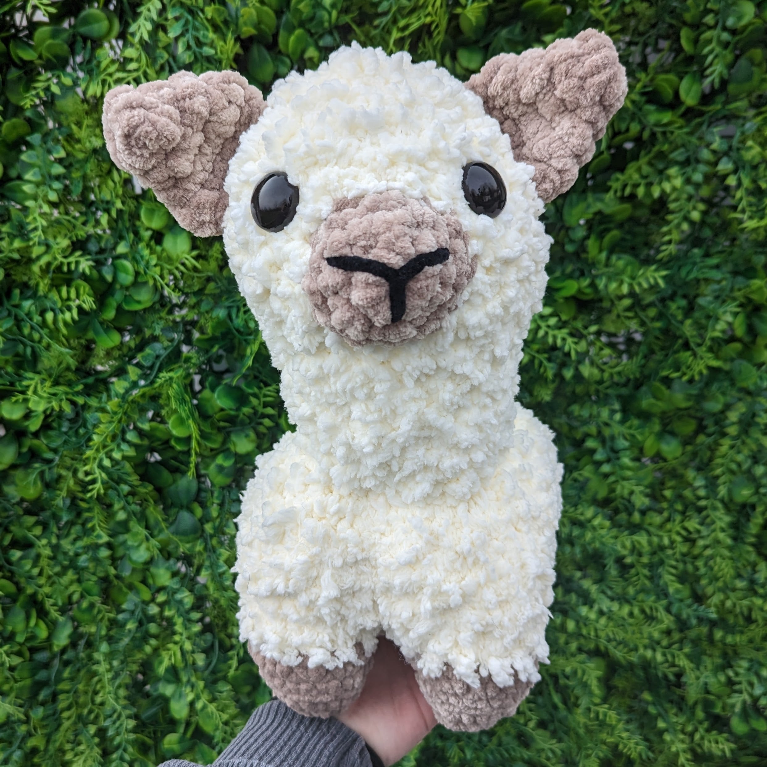 MADE TO ORDER Jumbo Fuzzy Fluffy Baby Sheep Puff Crochet Plushie –  Delarae's Creations