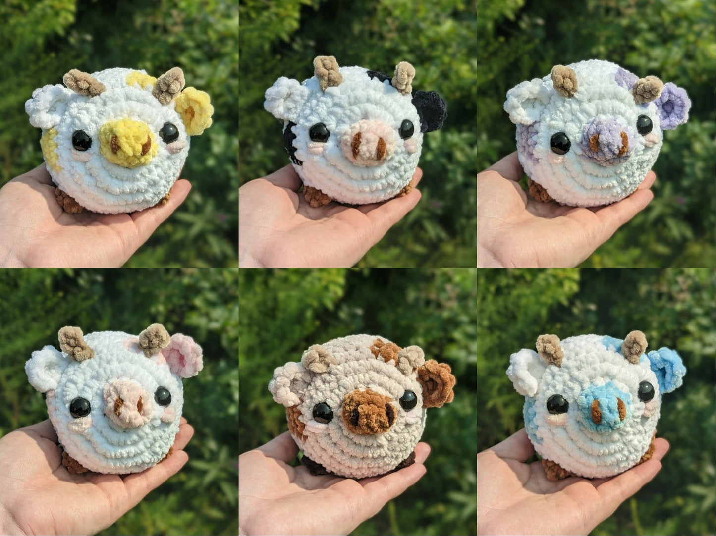 Classic Chubby Cow Stress Ball Crochet Plushie