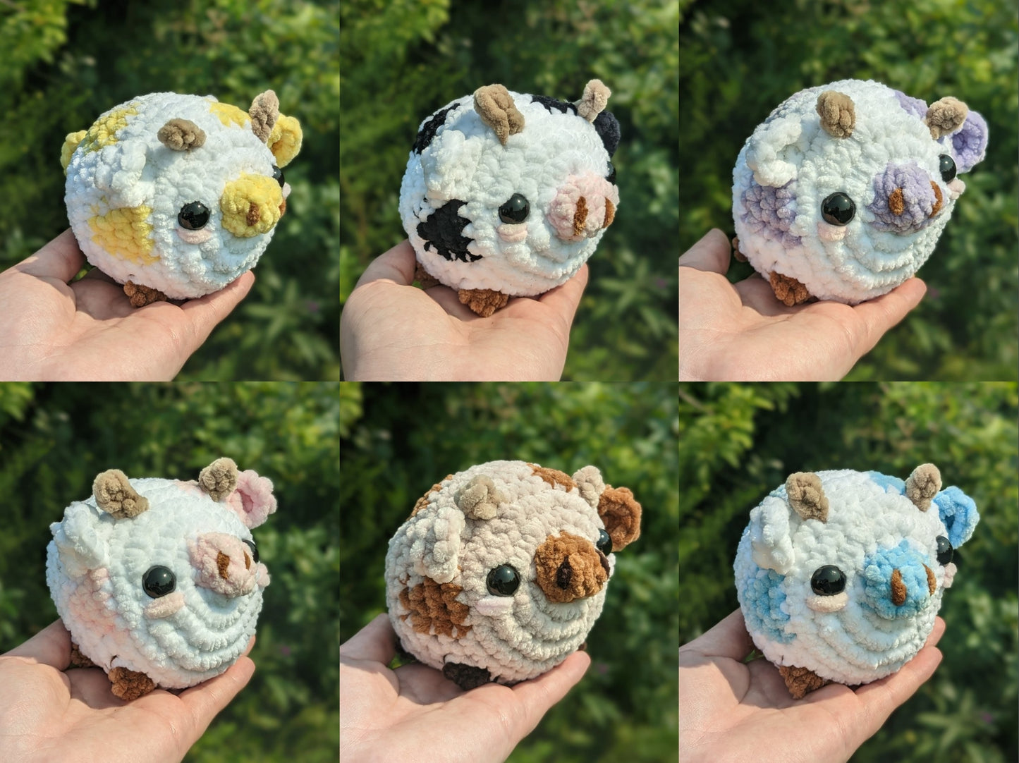 Classic Chubby Cow Stress Ball Crochet Plushie