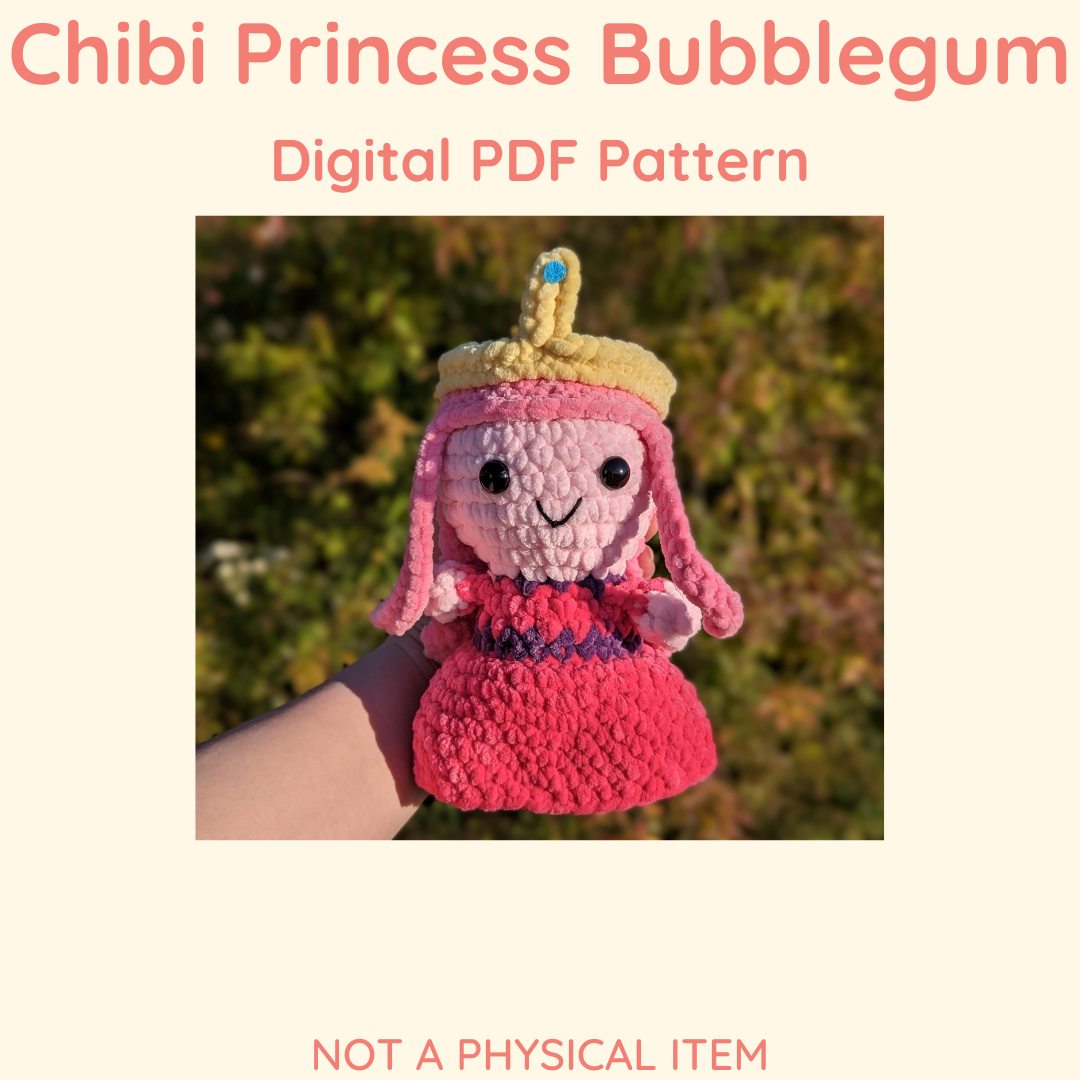 Princess Bubblegum Chibi Style Crochet Pattern // NOT PHYSICAL ITEM