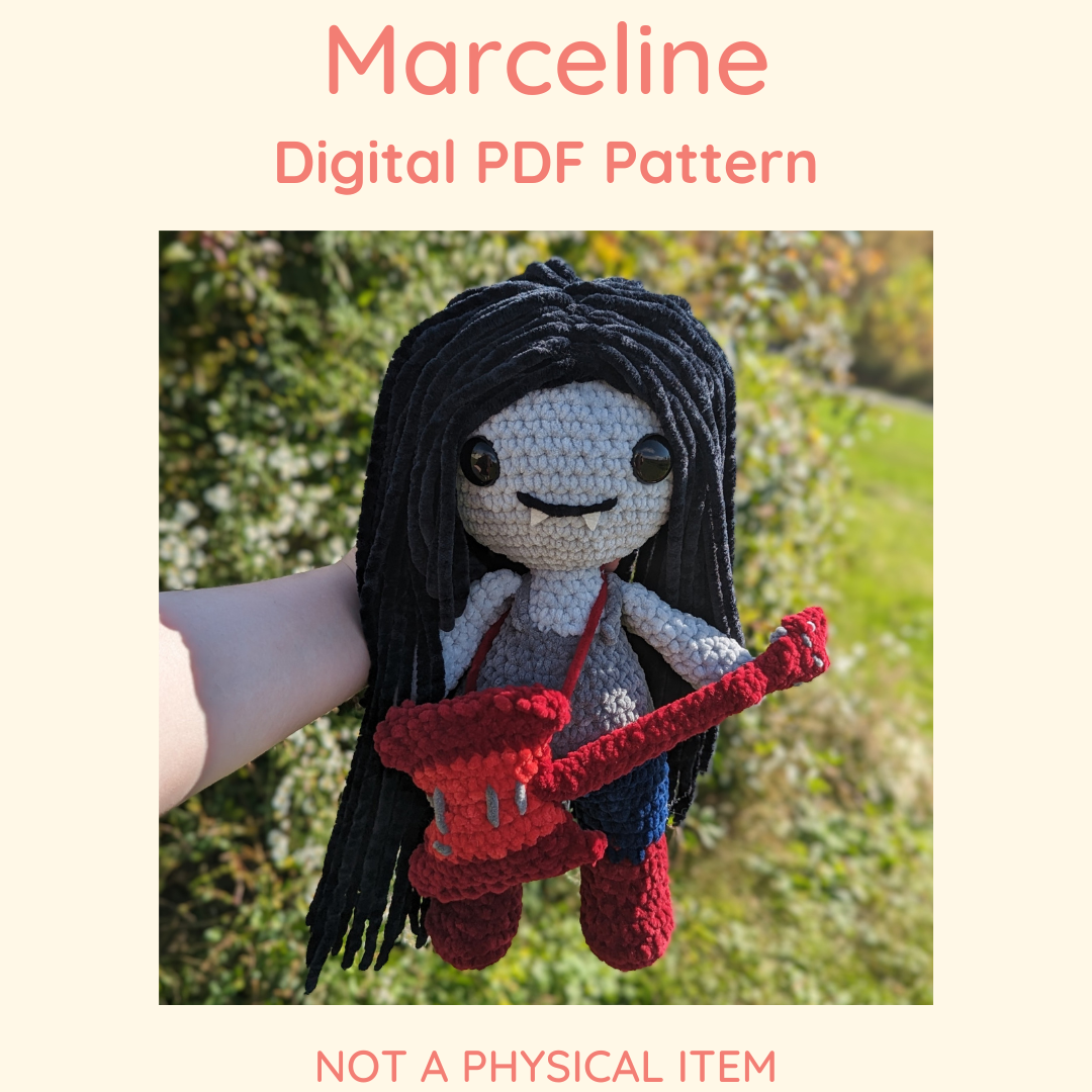 Patrón de ganchillo de Marceline the Vampire Queen // ARTÍCULO NO FÍSICO