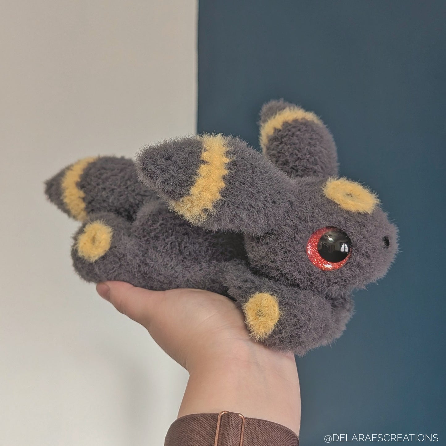 Weighted Fuzzy Dark Fox Crochet Plushie