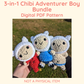 3-in-1 Chibi Adventurer Boy Crochet Pattern Bundle // Digital PDF File - NOT PHYSICAL ITEM