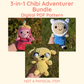 3-in-1 Chibi Adventurer Pattern Bundle - Boy, Dog, Candy Princess // Digital PDF File - NOT PHYSICAL ITEM