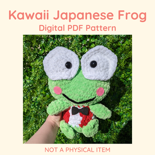 Kawaii Japanese Frog Crochet Pattern // Digital PDF File - NOT PHYSICAL ITEM