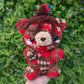 Chocolate Covered Strawberry Teddy Bear Crochet Plushie