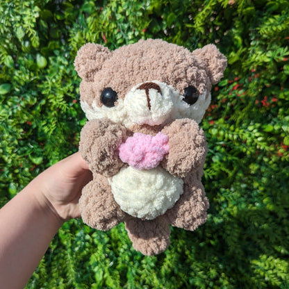 MADE TO ORDER Fuzzy Baby Sea Otter Holding Sea Shell or Star Crochet Plushie