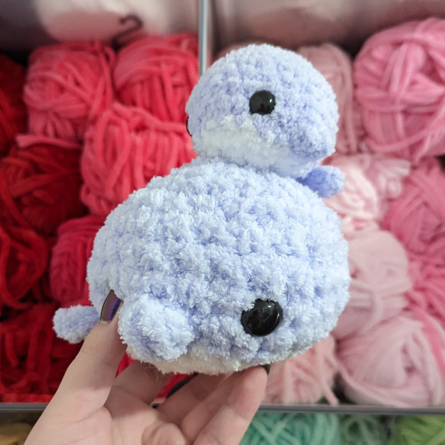 Jumbo Fuzzy Pastel Lavender Whale [Archived]