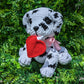 CUSTOM ORDER Dalmatian Dog Holding a Heart Crochet Plushie [Archived]