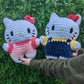 Jumbo Classic Kawaii Japonés Kitty Cat Crochet Plushie
