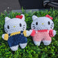 Peluche de crochet de gatito japonés Jumbo Kawaii con traje rosa [Archivado]