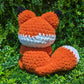 Jumbo Fuzzy Sitting Kawaii Fox Crochet Plushie