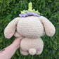 Jumbo Fuzzy Flower Bunny Crochet Plushie (removable hat) [Archived]