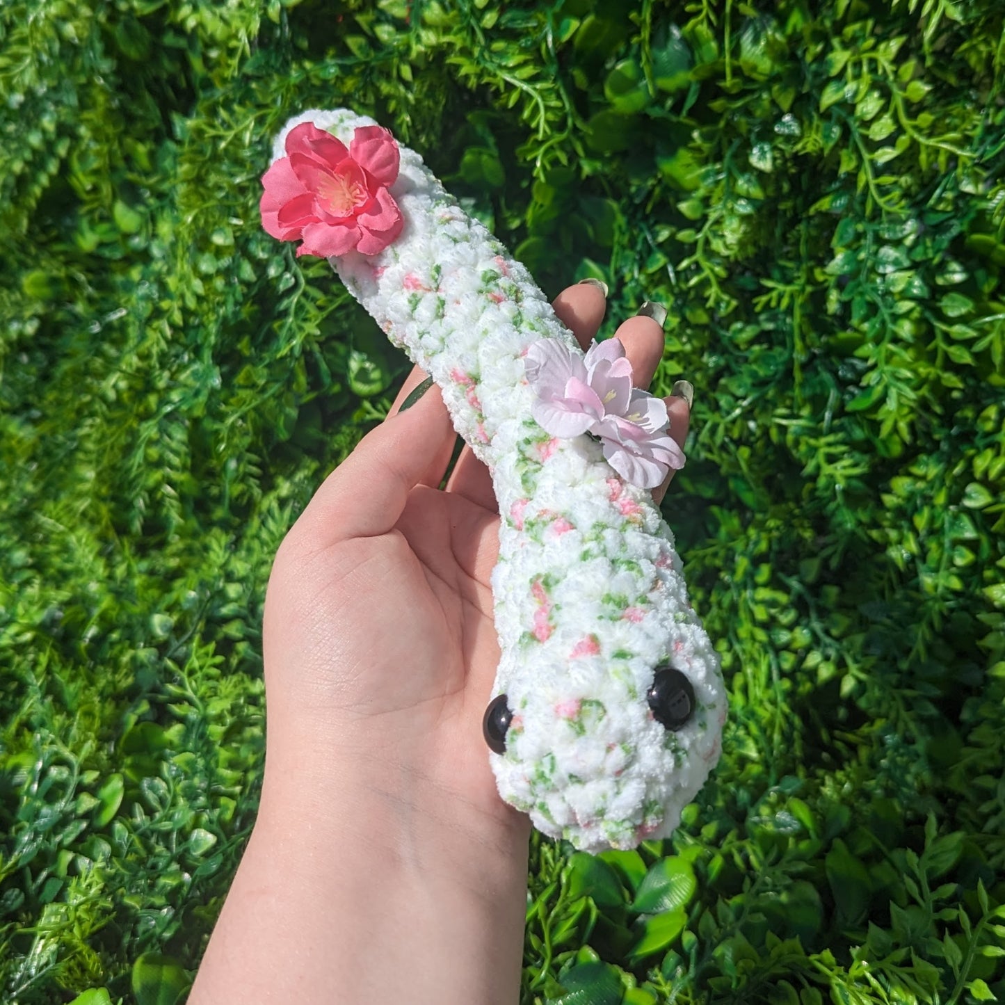 Baby Cherry Blossom Snake Crochet Plushie [Archived]