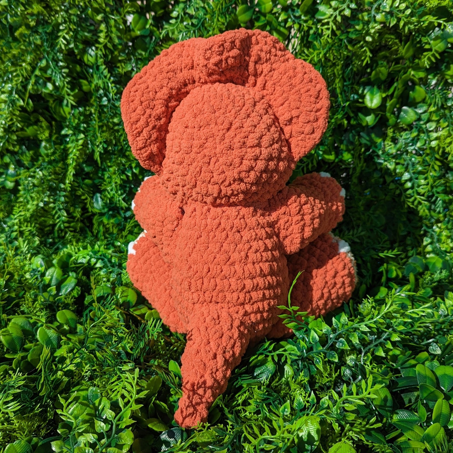 Jumbo Pumpkin Spice Latte Triceratops Dinosaur Crochet Plushie