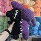 Peluche gigante de crochet de conejito o oso de dos cabezas, negro y morado [Archivado]
