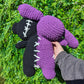 Peluche gigante de crochet de conejito o oso de dos cabezas, negro y morado [Archivado]