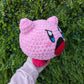 Fuzzy Hungry Pink Puff Ball Crochet Plushie