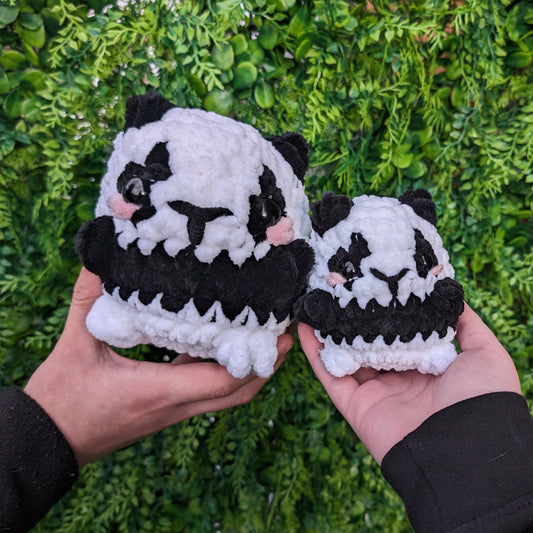 HECHO A PEDIDO Pequeño o Jumbo Chubby Panda Squish Crochet Plushie