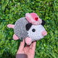 CUSTOM ORDER Baby Valentine's Day Cowboy Opossum Crochet Plushie [Archived]