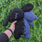 CUSTOM ORDER Jumbo Black and Blue Two Headed Bear Bunny Crochet Plushie [Archived]
